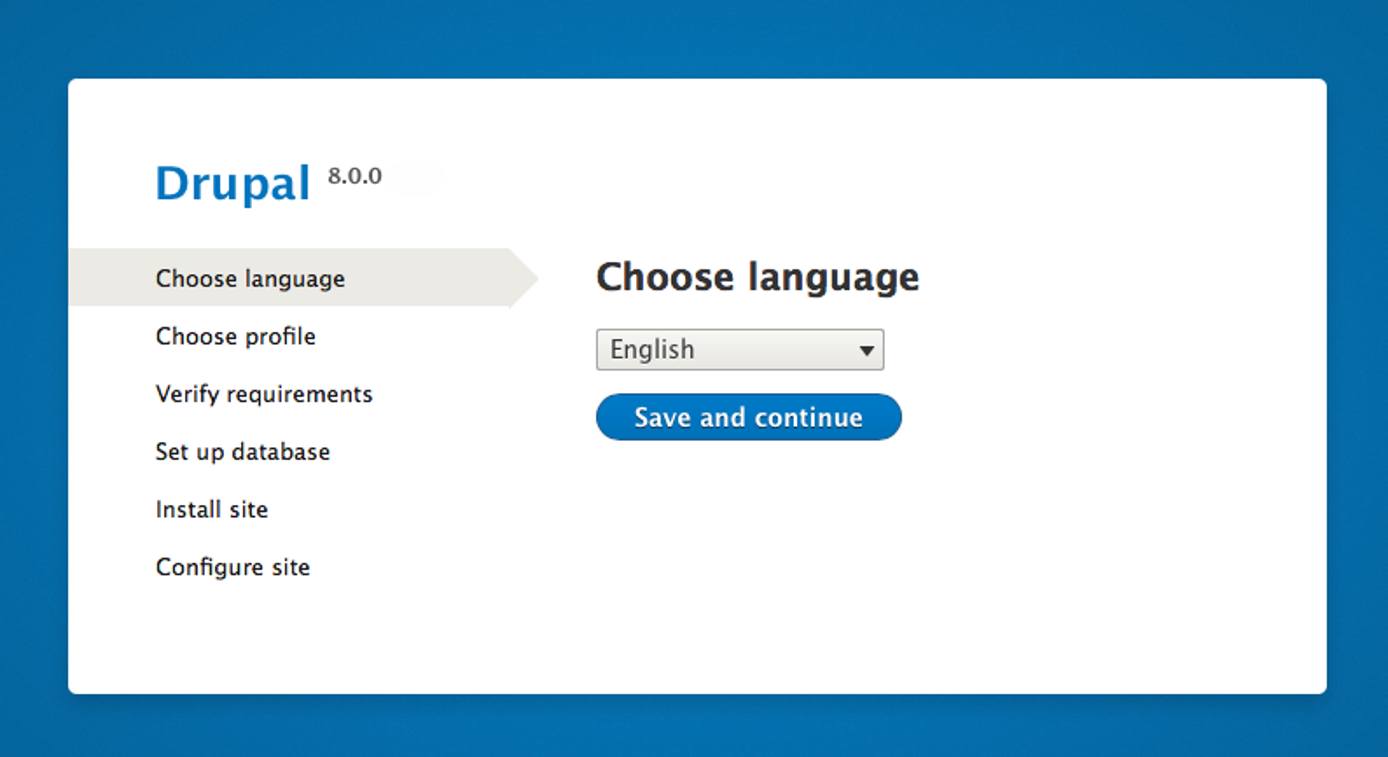 Drupal 8 choose language.