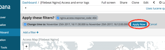 Kibana 6 Apply Filter